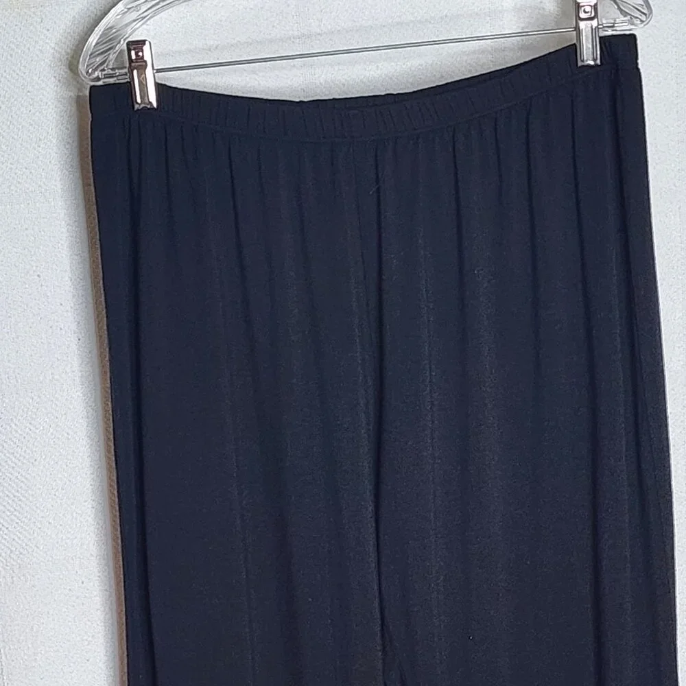 Comfy U.S.A. Black Modal Span Elastic Waist Casual Wide Leg Lounge Pants Size L - Picture 2 of 16